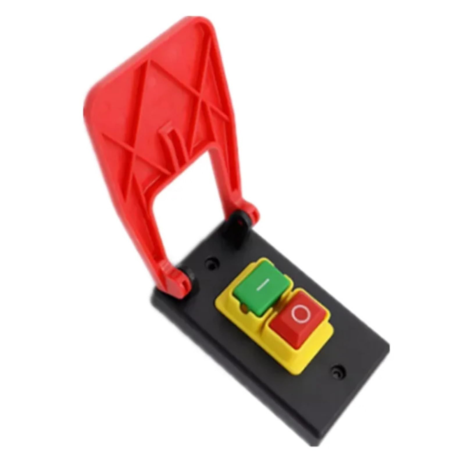 Interruptor pulsador de parada de emergencia con tapa roja de encendido y apagado, 16 A, protección contra apagado/subtensión, interruptor de arranque electromagnético