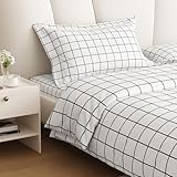 Primero Basics Bettlaken-Set in voller Größe mit tiefen Taschen und seitlichem Stauraum, 4-teilig,...