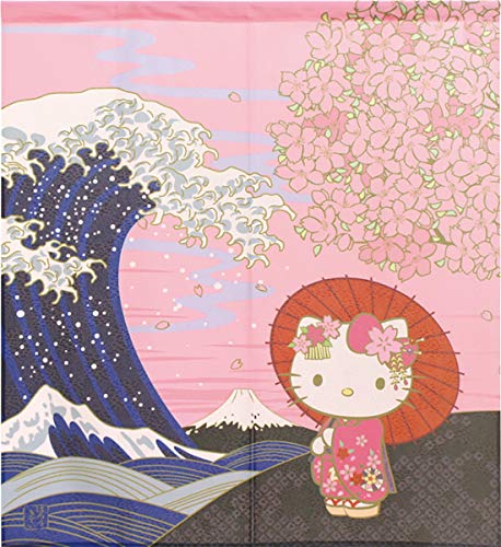 のれん工房 のれん サンリオキャラクターズ ハローキティ 幅85×丈90cm 和風 タペストリー ポスター 日本風景 春 92208