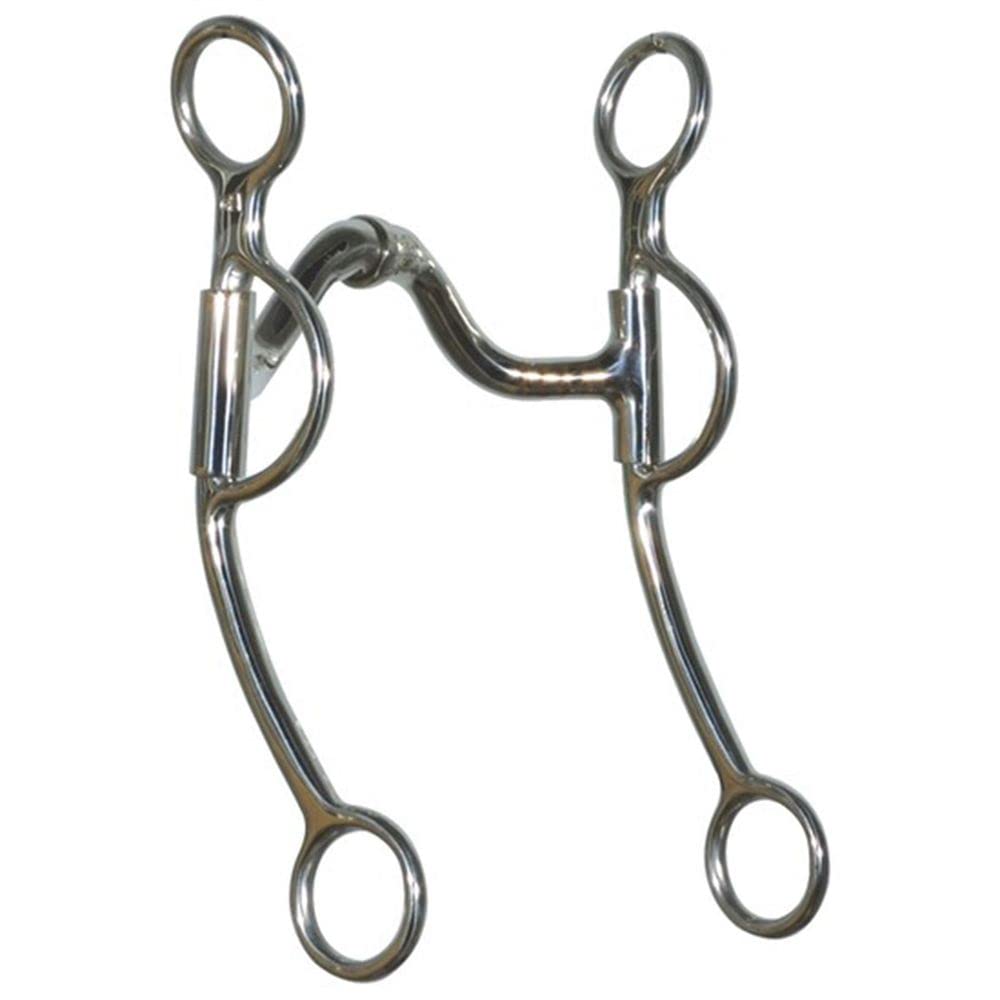 Robart Pinchless Jointed Horse Bit Long Shank Medium Port | Revolutionary Horse Bit Design | Enhances Learning & Performance | Independent Side Operation | Pinchless Comfort | Promotes Salivation