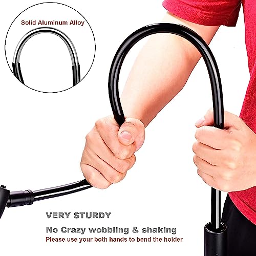 Image of pora's Portable Lazy Stand Mobile Holder with Goosneck Long Arm Clip | Flexible | Foldable | 360 Degree Compatible for Universal Places As Office |Home |Kitchen | Bedroom (Screw Lazy)