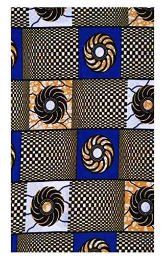 MAYNOWAX Coupon Pagne Tissu Wax Africain 100% coton 2 yards soit 180x120cm