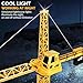 DIY Alloy 4 Channel RC Tower Crane for Kids - 50.4 Inches Remote Control Crane Toy with 2 Batteries, Rotating Lift Construction Vehicles with LED Lights, Excavator Toy for Ages 4,5,6,7,8 Boys & Girls