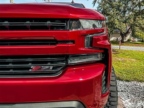 Image of 1 Grille Z71 Off Road Front Emblem 3D Badge Compatible with 2019-2025 Silverado Tahoe Suburban RST 1500 HD 2500 HD 3500HD 84384428 Offroad (Black Red)