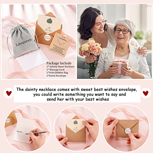 Lanqueen Mothers Day Gifts For Grandma, Best Grandma Gifts Grandma Necklace Mothers Day Gifts For Grandma From Granddaughter Grandma Birthday Gifts Nana Infinity Heart Necklace #TOP4