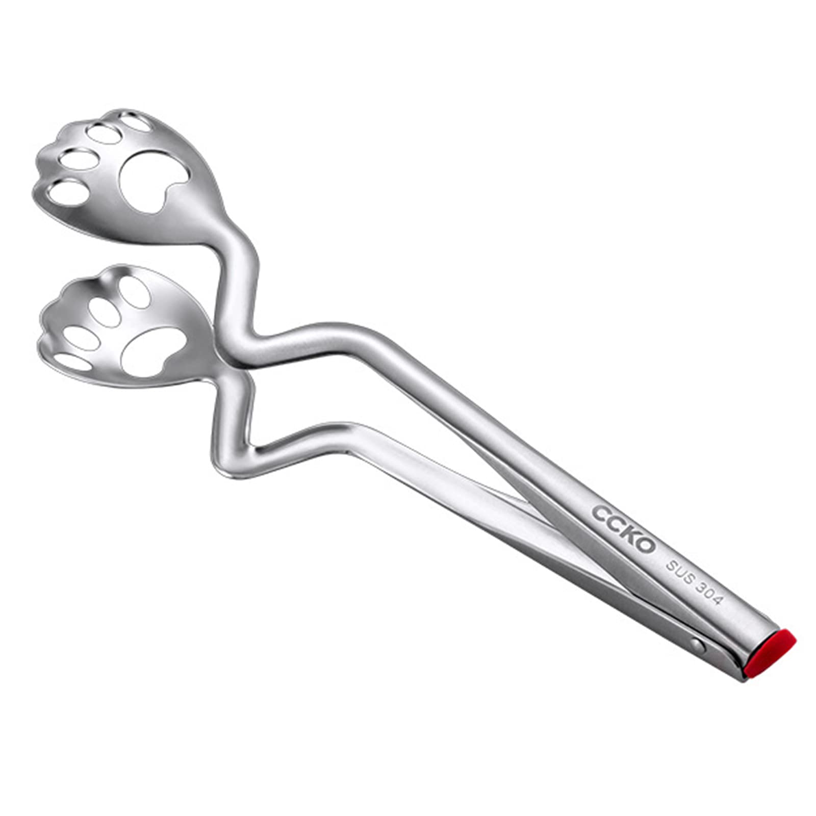 TFAOYS Steak Tongs Cooking Double Sided Clips Stainless Steel Food Flipping Dessert Clips for BBQ Pizza Bread Fish Bbq Long
