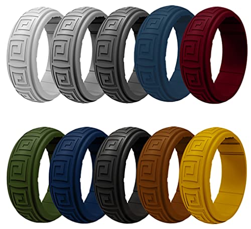 Alliance silicone homme AZYOUNG pour sport et musculation 8mm lot de 10