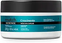 Máscara O Boticário Match Science Crescimento 250g - Fortalecedor de Fios e Auxiliar no Crescimento Saudável