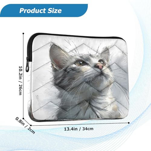 Funda para portátil 13-14 pulgadas impermeable con diseño de gato miniatura 3