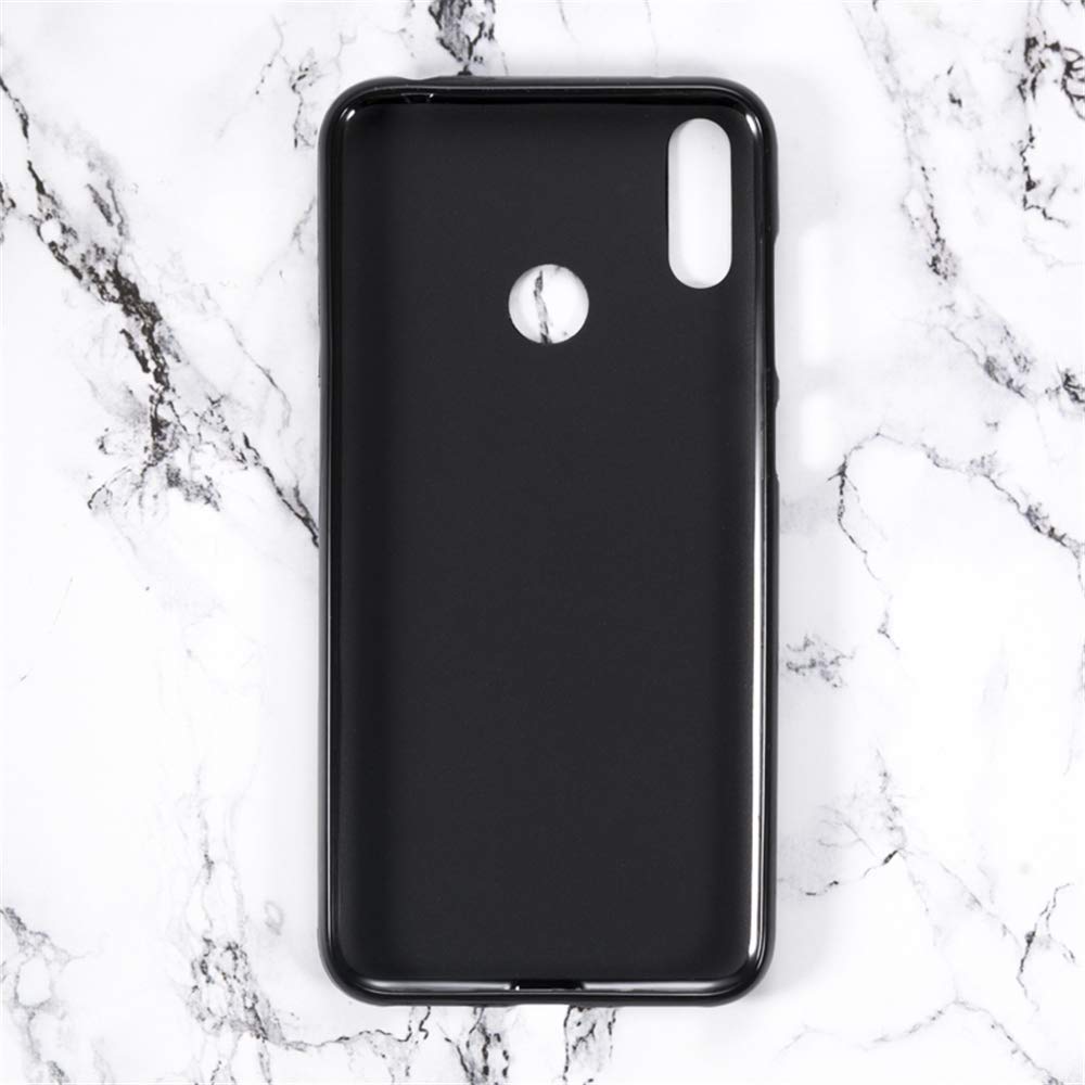 COPHONE® Custodia In Fibra Di Carbonio Per Huawei Y7 2019, Antiscivolo E Anti-Urto, Cover In Silicone Morbido (Nero) - 6