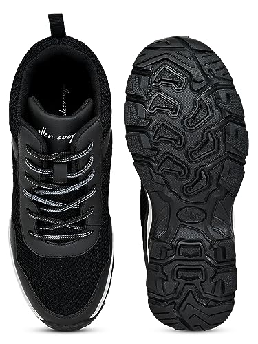 Image of Allen Cooper Men's Sports Trekking & Hiking,Biking,Walking Shoes with Rubber Outsole & Memory Foam Insole Lace-Up Shoes for Men's(ACSS-252|Black|Beige|LightGrey Size-6,7,8,9,10)