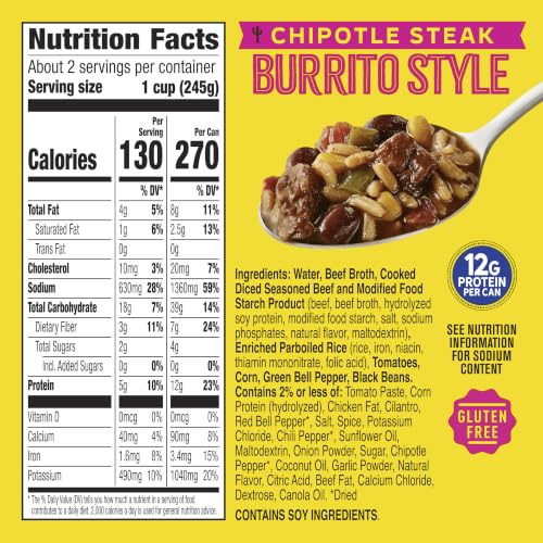 Image of Old El Paso Chipotle Steak Burrito Style Soup, Mild, Gluten Free, 18.5 oz