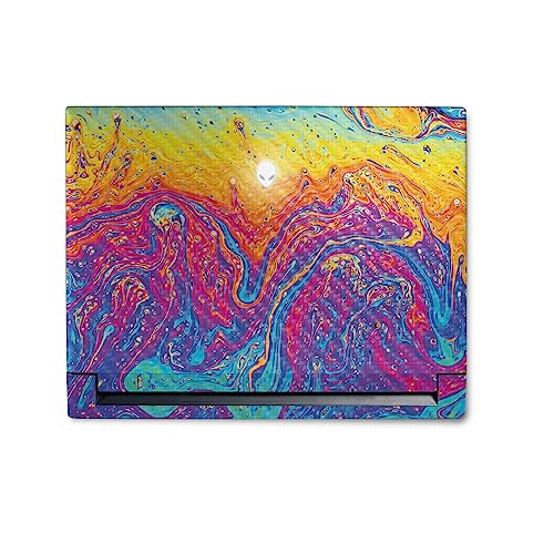 Image of MightySkins Carbon Fiber Skin Compatible With Alienware M18 R1 (2023) Full Wrap Kit - Paint Currents | Protective Durable Textured Carbon Fiber Finish | Easy To Apply & Change Styles | Made in the USA