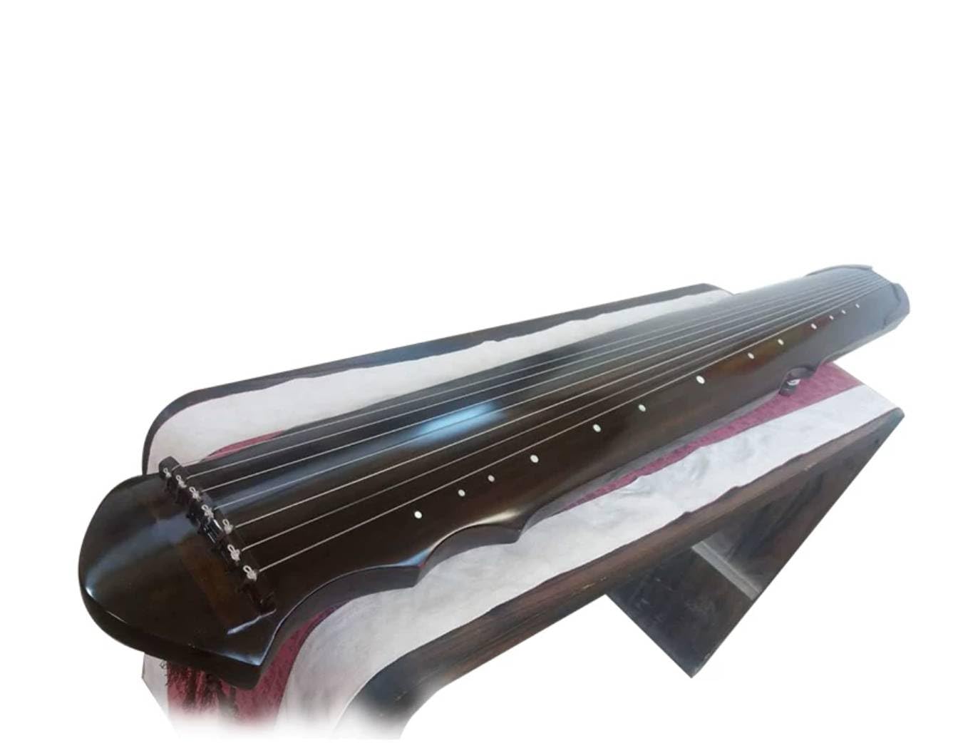 Jiaowei Style Guqin gealterte Tanne Rohlack Hartshorn, handgefertigt, chinesisches 7-Saiten-Instrument