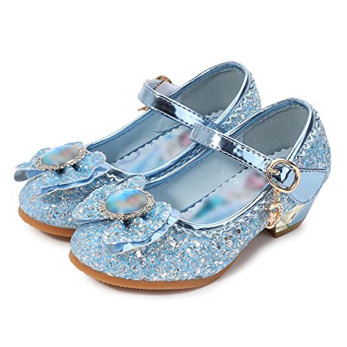 YOSICIL Disfraz Princesa Zapatos Frozen Elsa Zapatos de Lentejuelas Antideslizante Niñas Zapatos de...