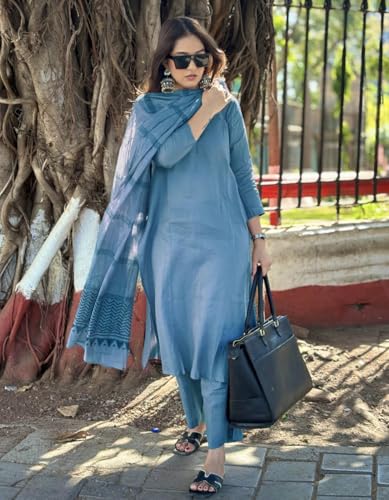Image of GoSriKi Women Kurta with Pant & Dupatta