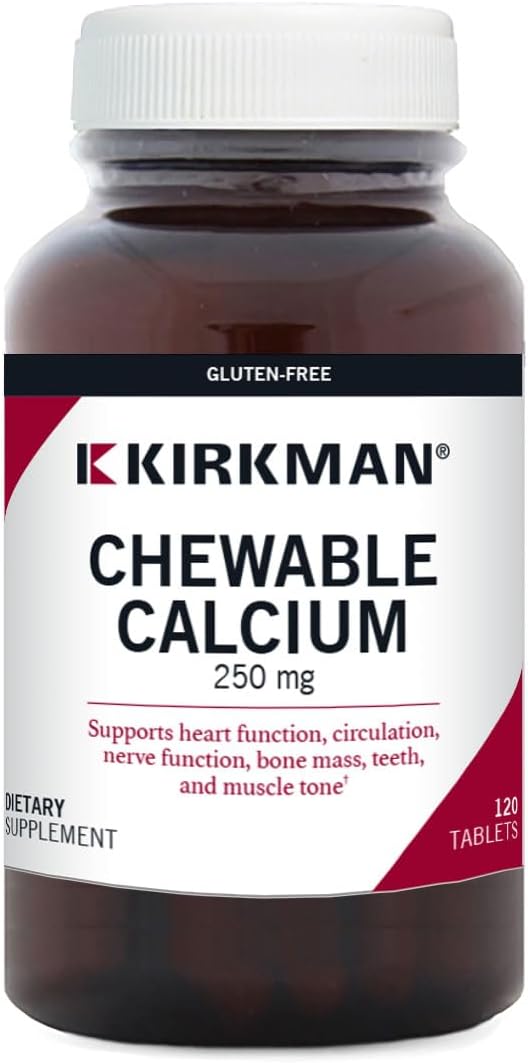 Kirkman – Calcium 250mg with Vitamin D3-120 Tablets – Essential Minerals – Helps Maintain Strong Bones – Hypoallergenic