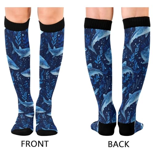 Image of Fisyme Socks for Women Men, Warm Comfort Athletic Crew Running Hiking Cycling Compression Socks