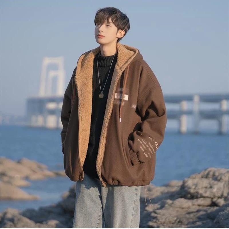 American Lazy Wind Hooded Cotton Coat Male Kong Retro Trend Relaxed Youth Cottonpadded Jacket Tops4