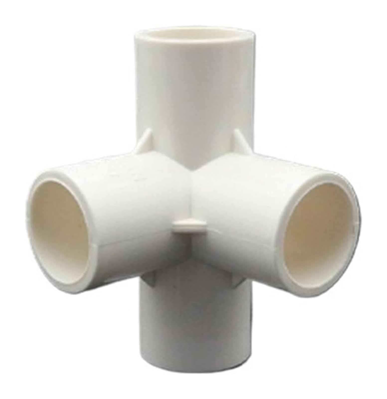 Ngpmkjnld 4 Way Pvc Pipe Adapter, Inside Diameter 20-50Mm Pvc Pipe Connector Straight Elbow Tee Water Adapter Diy 3-6 Ways(,32Mm)