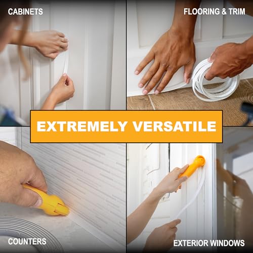Image of InstaTrim The Original Flexible Trim Applicator Tool, for inch and inch InstaTrim, Self Adhesive, Peel and Stick Corner Molding - Made in USA | Reusable applicator presses and smooths 1 /2 in and 3 /4 in InstaTrim around corners and surfaces for a finished seal.
