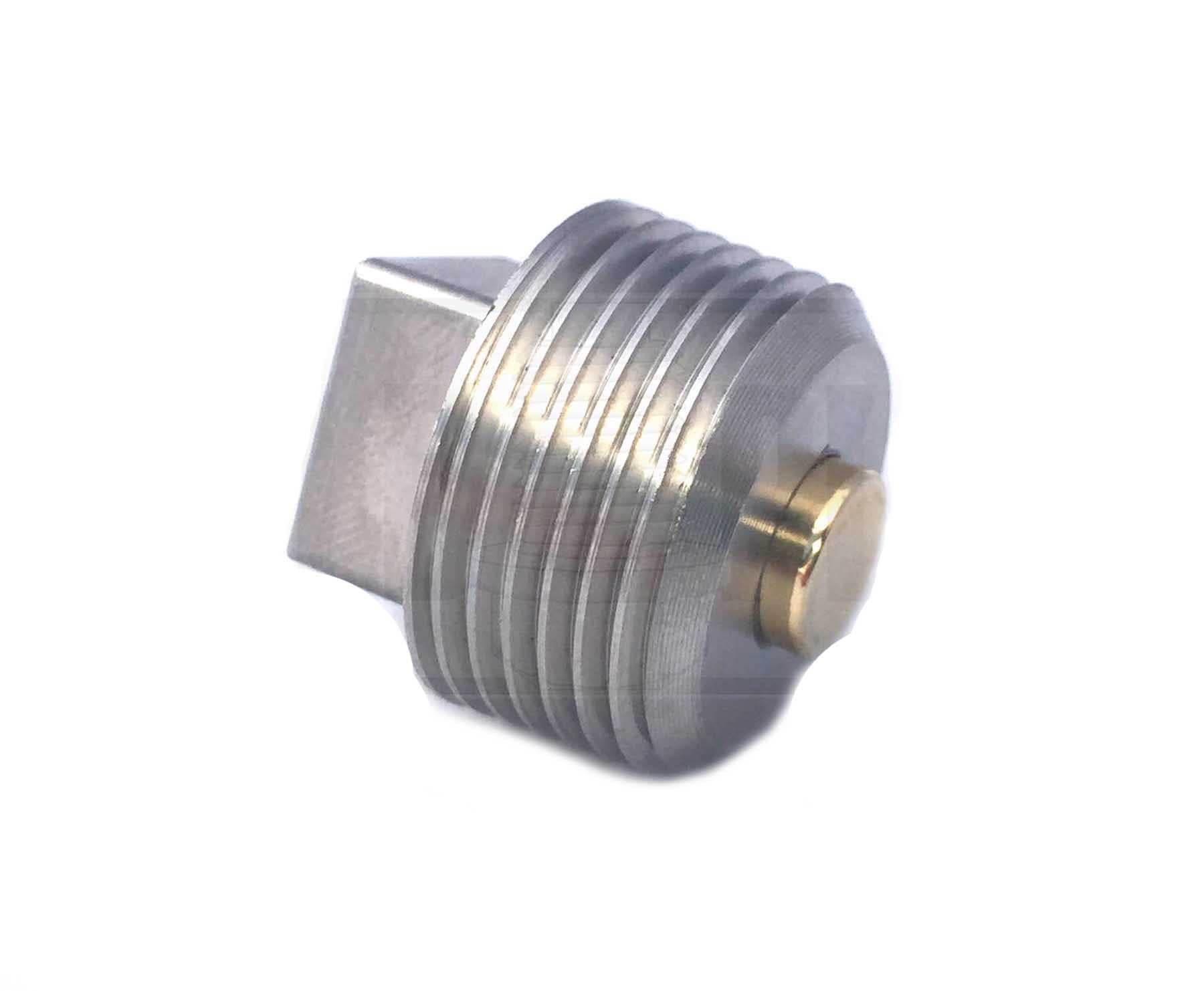 GoldPlug 3/4"-14 NPT Industrial Magnetic Drain Plug (External Head) IP-06X - 5/8″ Square Head, External Square, 0.93″ OAL