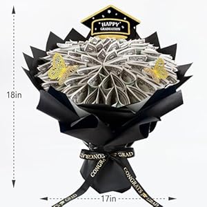 Graduation gifts money bouquet for her class of 2025 money gift ideas for women girl boy him daughter son diy bouquets filled with folded bills gift for college middle high school  urban country home decor