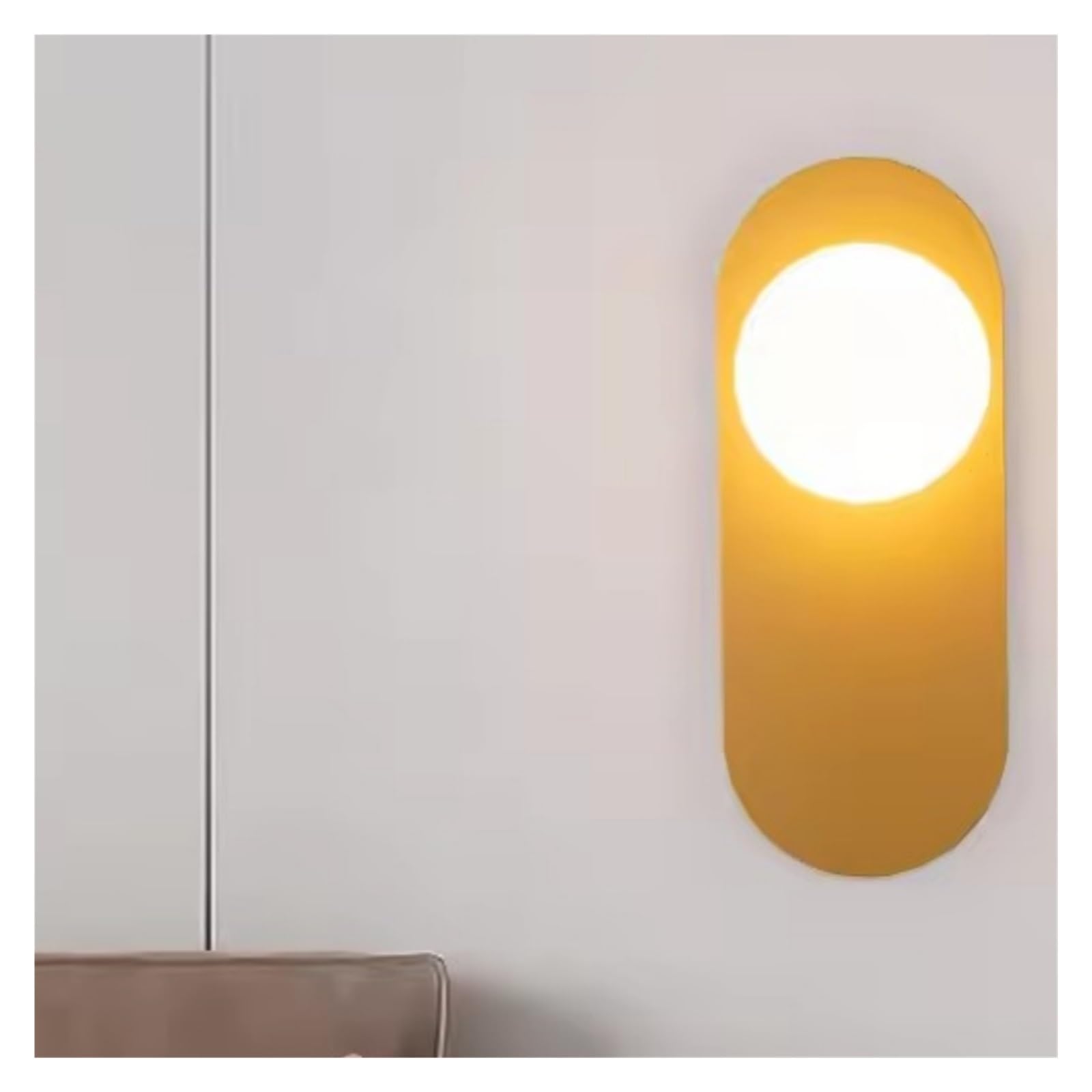 IvyLoutish Creative Bedside Indoor LED Wall Lamps with G9 Bulb fo Bedroom Living Room Wall Light Sconce with Glass Ball for Background,Modern