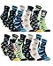 10 Paar Kinder Socken Jungen & Mädchen Baumwolle Kindersocken 54395 (35-38)