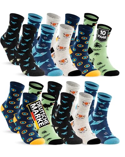 10 Paar Kinder Socken Jungen & Mädchen Baumwolle Kindersocken 54395...