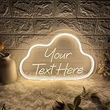 Custom Cloud Name Neon Sign Personalized Girl Baby Kid's Room Children Bedroom Nursery LED Neon Light Home Wall Decor Cloud Sign Shaped Decoration Wall Lights for Kid Birthday Gift