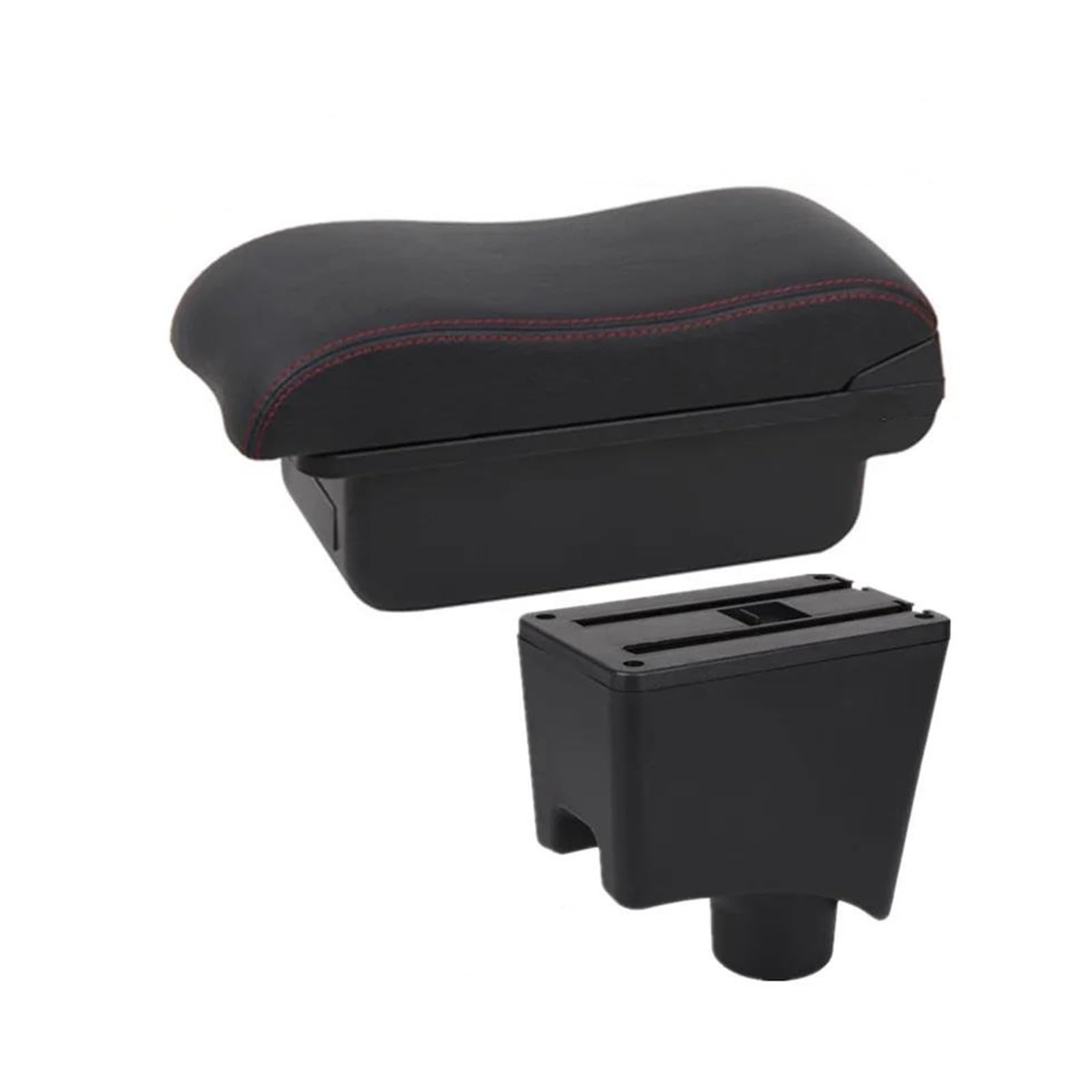 OOPUHKSY Car Accessories Armrest Box For Lada For LARGUS Storage Box(A1 red line No USB)