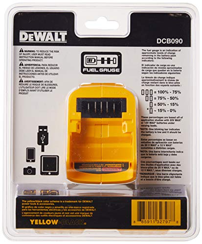 DEWALT 12V/20V MAX USB Charger, Tool Only (DCB090)
