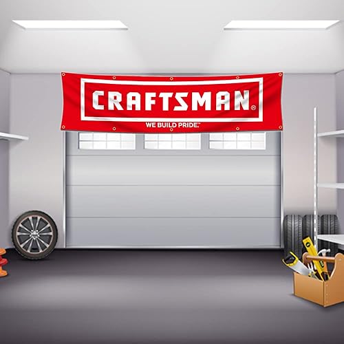 Miniatura 4 de Craftsman Tools Banner Craftsman Flag para habitación de herramientas, garaje, decoración de pared exterior, herramientas americanas, mecánico,