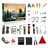 2025 Survival Kit Advent Calendar for Men - valentines day gifts for him- 33pcs valentines day gifts for Outdoor Camping Fishing Hunting