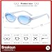 Breaksun Retro Oval Sunglasses for Women Men Fashion Small Oval Sunglasses 90s Vintage Shades (Baby Blue/Blue Gradient)