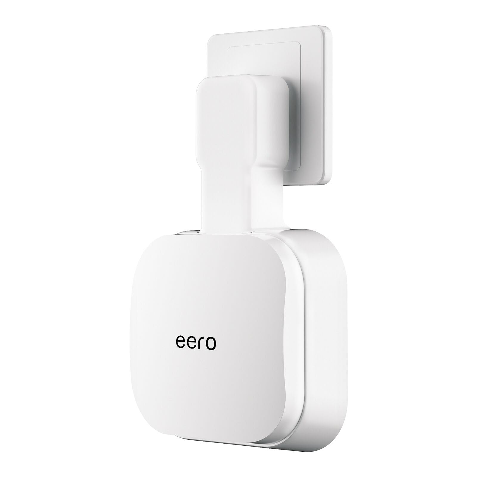 Photo 1 of eero 7 Wall Mount, No Drill Outlet Bracket Holder Only Compatible with eero 7 Dual-Band Mesh Router, Cable Management - Space Saving (1 Pack)