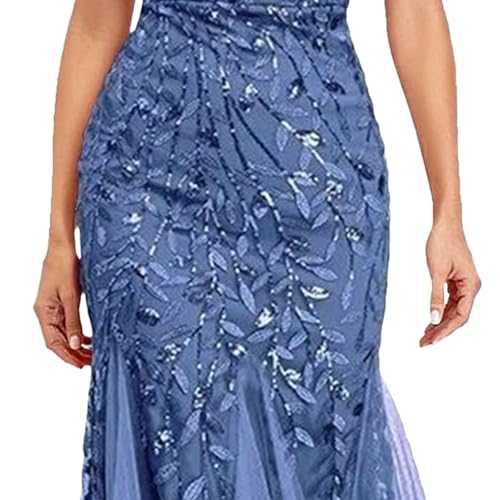 Robe à paillettes sans manches maxi longue col V robe de soirée haute split