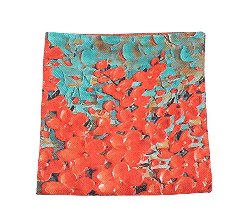 Jinbeile Oil Painting 18X18 Inch Cotton Linen Throw Pillow Cover Decorative Cushion Case Home Pillowcase With 3D Red Flower And Tree #TOP3