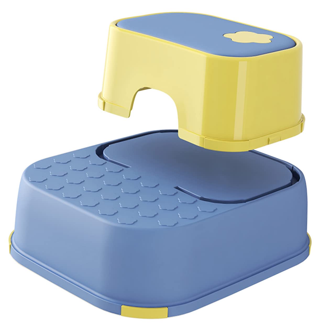 VICASKY Taburete de PP para Niños Pequeños de Doble Escalón Reposapiés Estable y Ligero Diseño Práctico Adecuado para Baño y Cocina