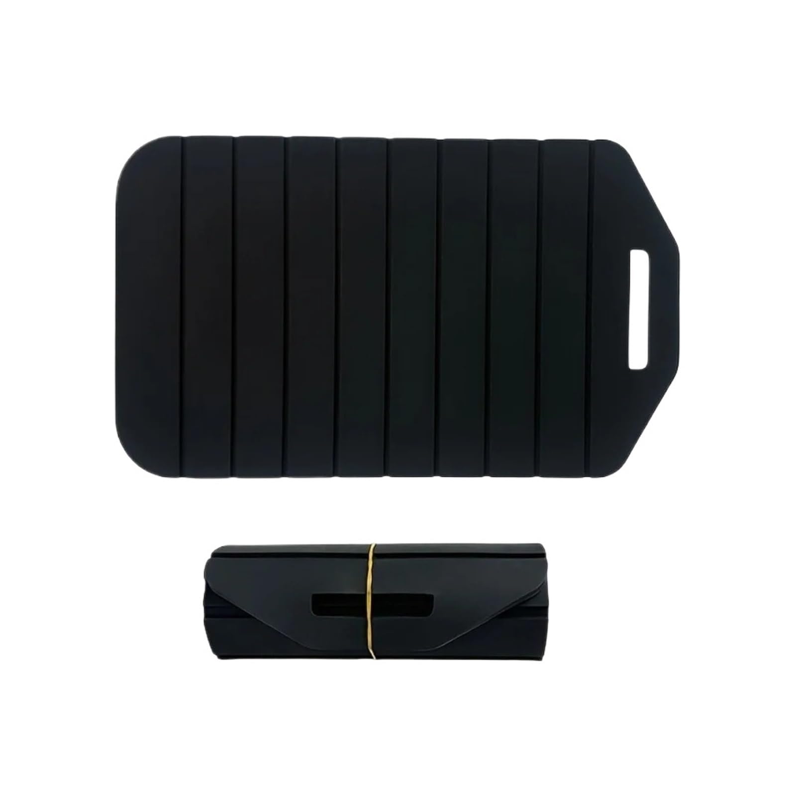 Tabla De Silicona Tabla de cortar de cocina plegable de doble cara, almohadilla for exteriores, versátil for el hogar, Camping, apartamento, mostrador(Black)