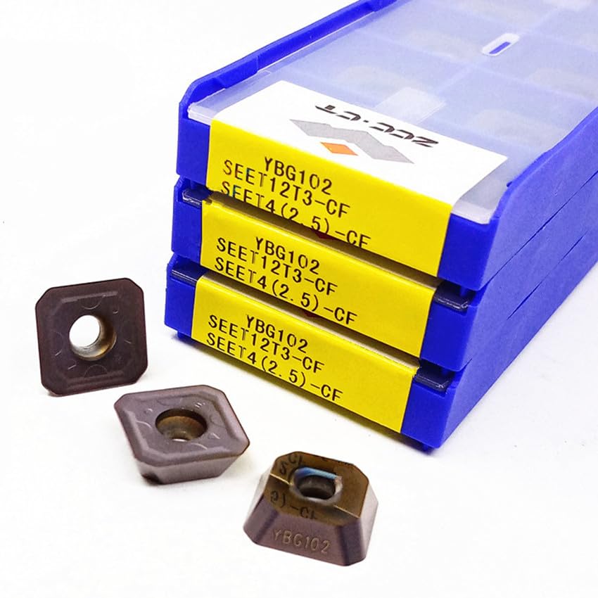 Tool Part for SEET12T3-CF YBG202/SEET12T3-CF YBG102/SEET12T3-CF YBD152/SEET12T3-CF YD201 SEET12T3-CF CNC Inserts 10pcs/Box - (Angle: SEET12T3-CF YBG202 / Shank Diameter: 100pcs (10 Box))