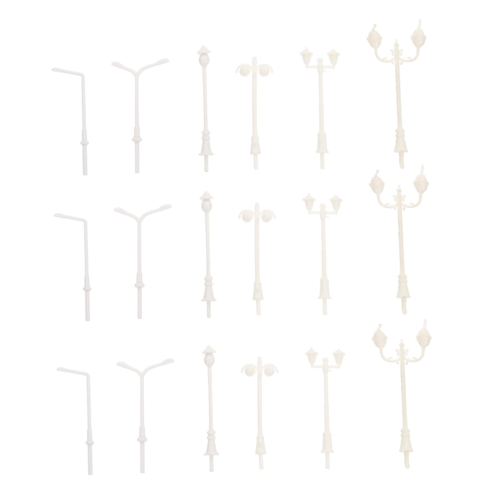 Holibanna 60pcs Miniature Street Lamps Realistic Lamp Models for Sand Table Accessories for Microlandscape Decor Lightweight Durable for Home Office Decoration