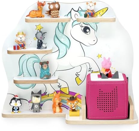 Scaffale In Legno Per Toniebox - Contiene 35 Tonies, Per Cameretta Bambini, Con Magnete - Foto 11