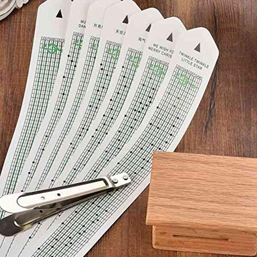 Nirmon 15 Tone DIY Hand-Cranked Music Box Wooden Box with Hole Puncher and 28 Pcs Paper Tapes Music Movements Box Paper… - Image 4
