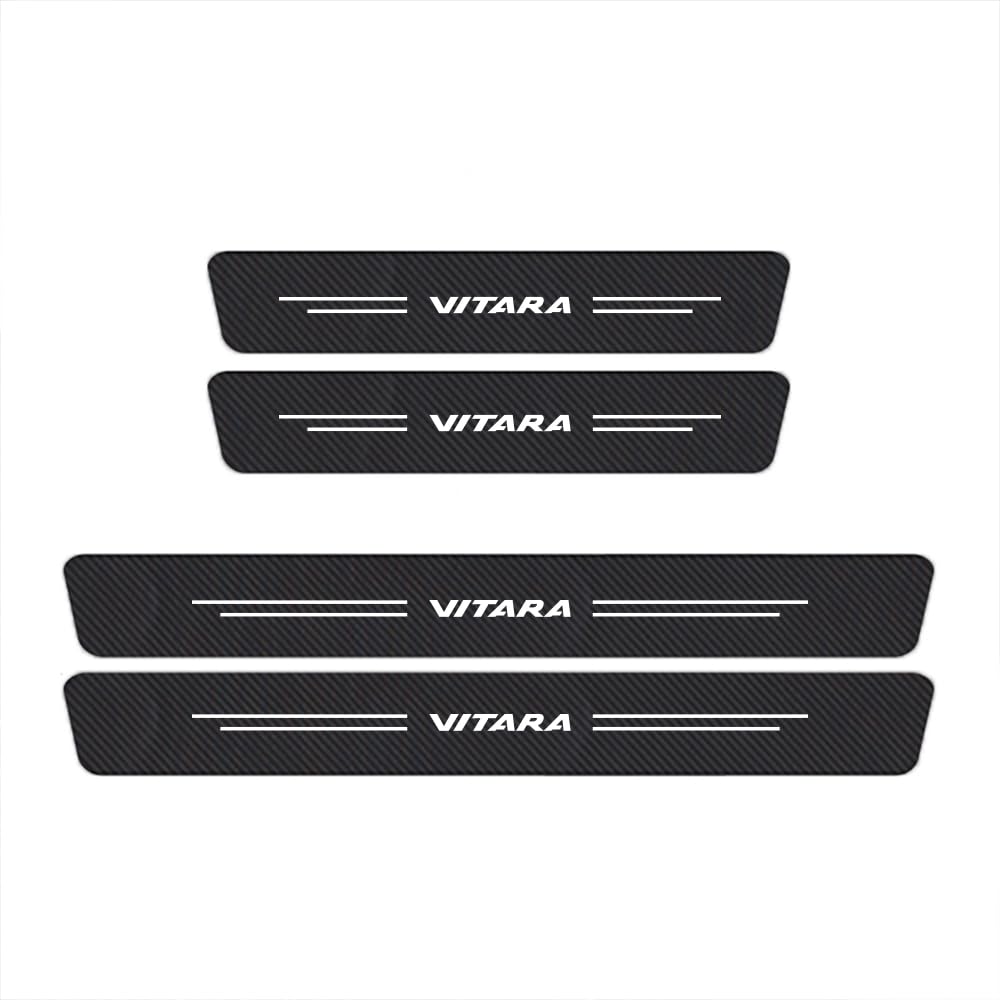 Sdyayfge Normal 4Pcs Kick Plates Car Door Sill Protector,For Suzuki Vitara
