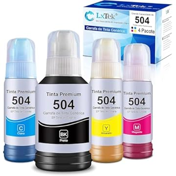 4x Refil Tinta 544 Para Epson L3150 L3250 L3110 L5190 L3210 L5290 L1250 L5590 T544