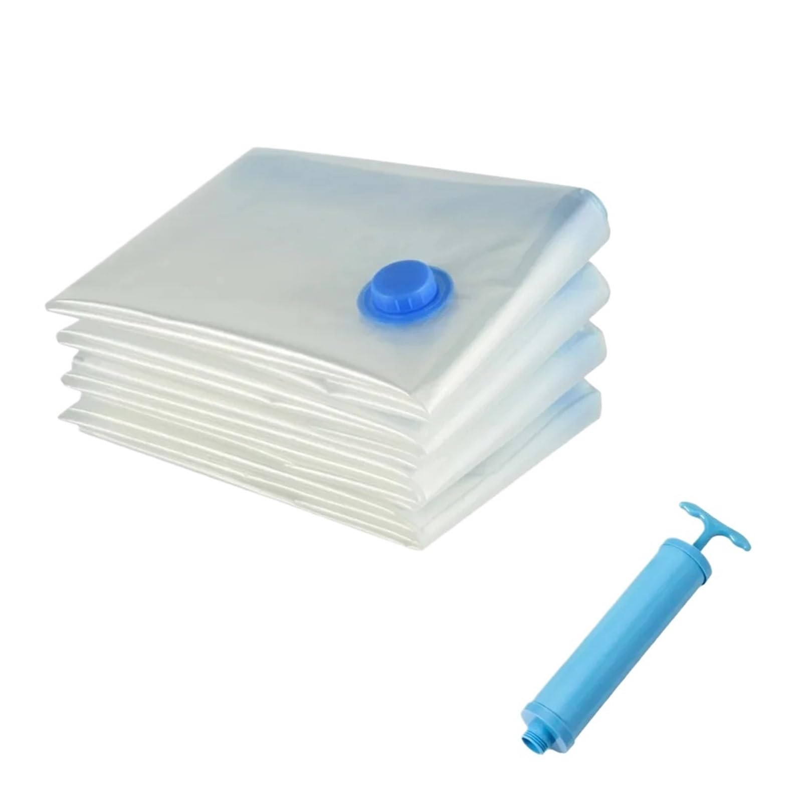 10 Stück Vakuum-Aufbewahrungsbeutel Mit Pumpe, Transparent, Faltbar, Komprimiert, Platzsparend, Vakuumbeutel for Kleidung, Großer Reisebehälter Für Reisen(80x100cm)