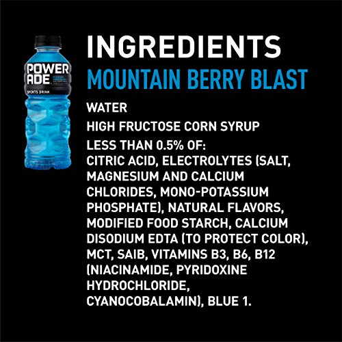 POWERADE, Electrolyte Enhanced Sports Drinks w/ vitamins, Mountain Berry Blast, 20 fl oz, 24 Pack - Thumbnail 6