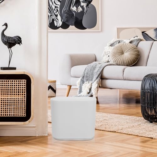 Bote de basura Luxshiny con tapa y pedal para cocina y baño miniatura 3